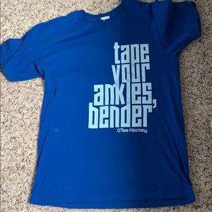 Hockey T-Shirt: “tape your ankles, bender”